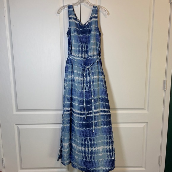 Beachlunchlounge Maxi Dress Tie Dye Sleeveless Blue XS Resort Beach Relaxed - Picture 10 of 10